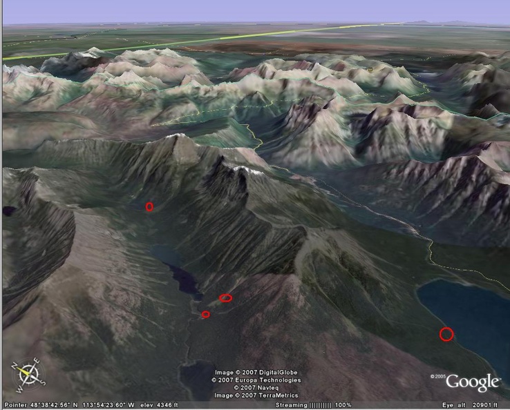 Google Earth image of hike