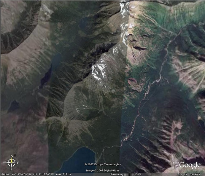 Google Earth image of hike
