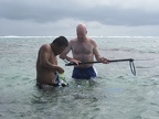 Guide on the left and one of the guys from our tour group on the right.