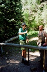 Ken Aldrich loading .50 cal black powder at Black Mountain camp.  The other guy's name is Allen.  Taken by Eric March.