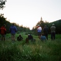 Taking the Wilderness Pledge at a 5 AM Sunrise. Pueblano camp. Shortly after scaring a black bear away from Pueblo Cabin.