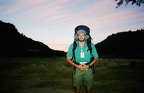 Ken Aldrich saying goodbye to another crew.  Time to start a 5:30 AM sunrise hike back into basecamp.