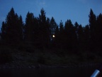 The moon streaming through the timber as we drifted on the current